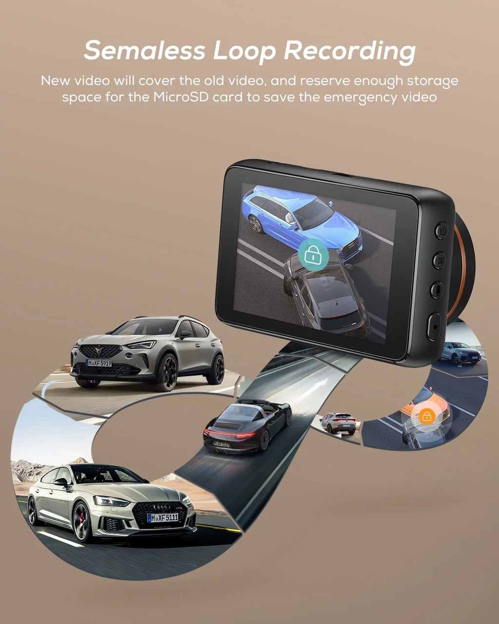 iZEEKER 4K Dash Cam Front with MicroSizeD Card, 4K 30FPSize/1080P 60FPSize Dash Camera for Cars, Car Camera with Sizeuper Night Vision, WDR, Emergency Recording, Parking Monitoring