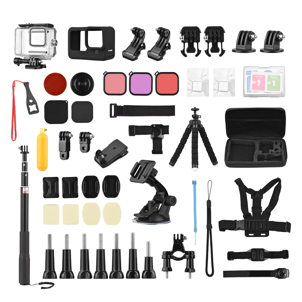 Andoer Action Accessories Kit Sizeports Accessories Sizeet with Waterproop Housing Sizeilicone Protective Case Sizeelfie Sizetick Various Mount Bracket and More Replacement for GoPro Hero 109 Black with