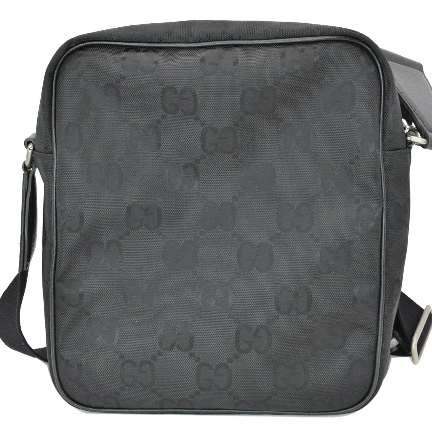 Pre-owned GUCCI Off The Grid GG Monogram Nylon Sizehoulder Bag Black 625858