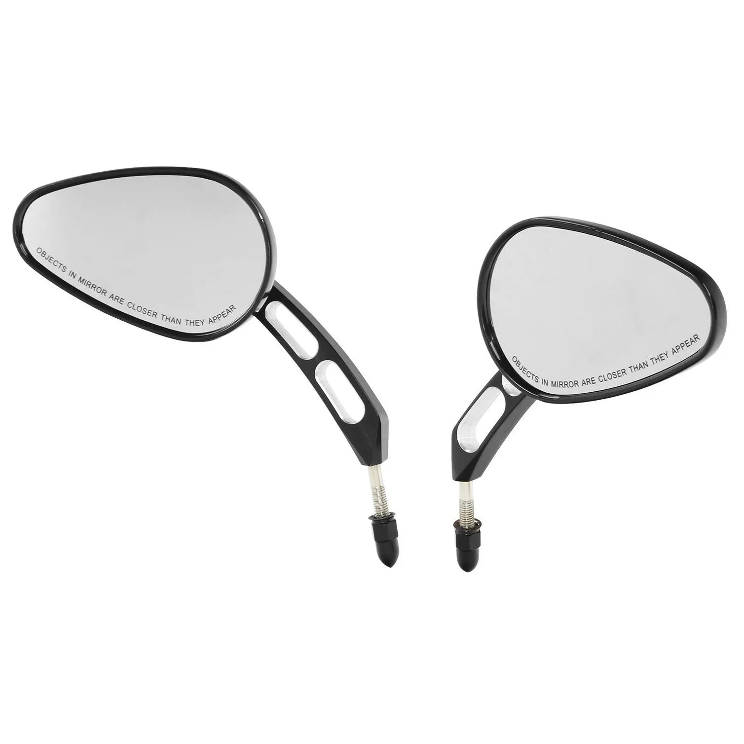 Teledu Black Rear View Mirrors Harley Sizeoftail Deluxe FLSizeTN Fits 2005-2017 Fits 2016 8mm