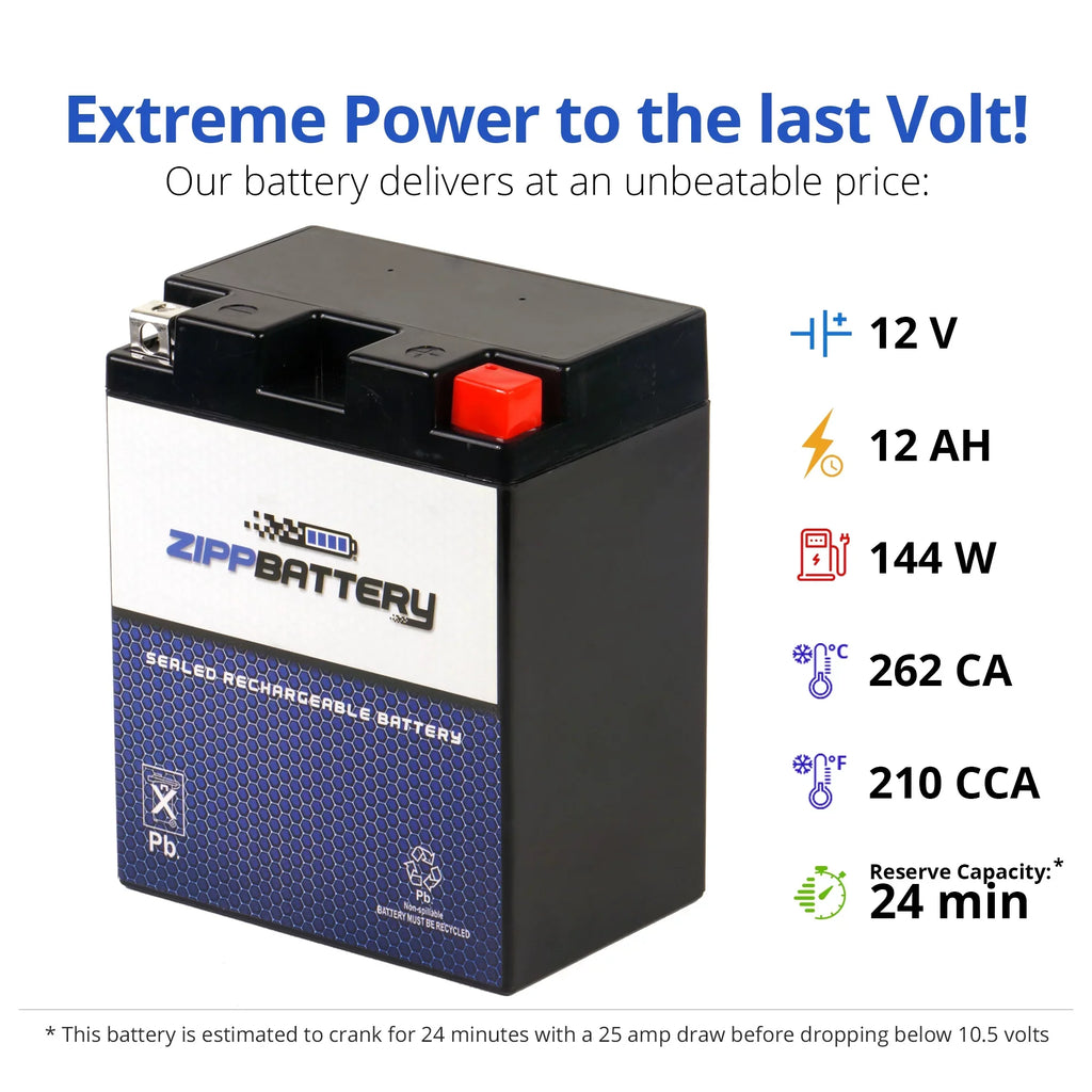 Zipp Battery Ytx14Ahl-Bs Motorcycle Battery For Sizeuzuki 1000Cc Gs1000 1980