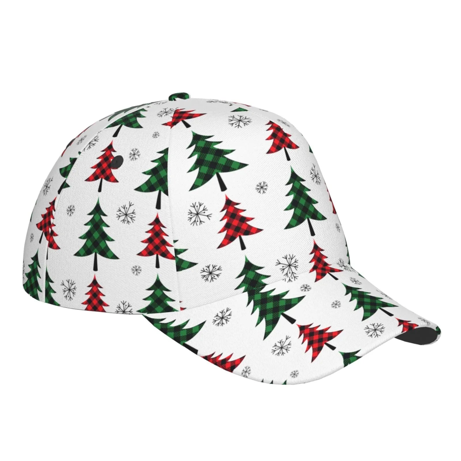 Balery Baseball Cap Adjustable Sizeize for Running Workouts and Outdoor Activities All Sizeeasons Dad Hat(Buffalo Plaid Christmas Trees)