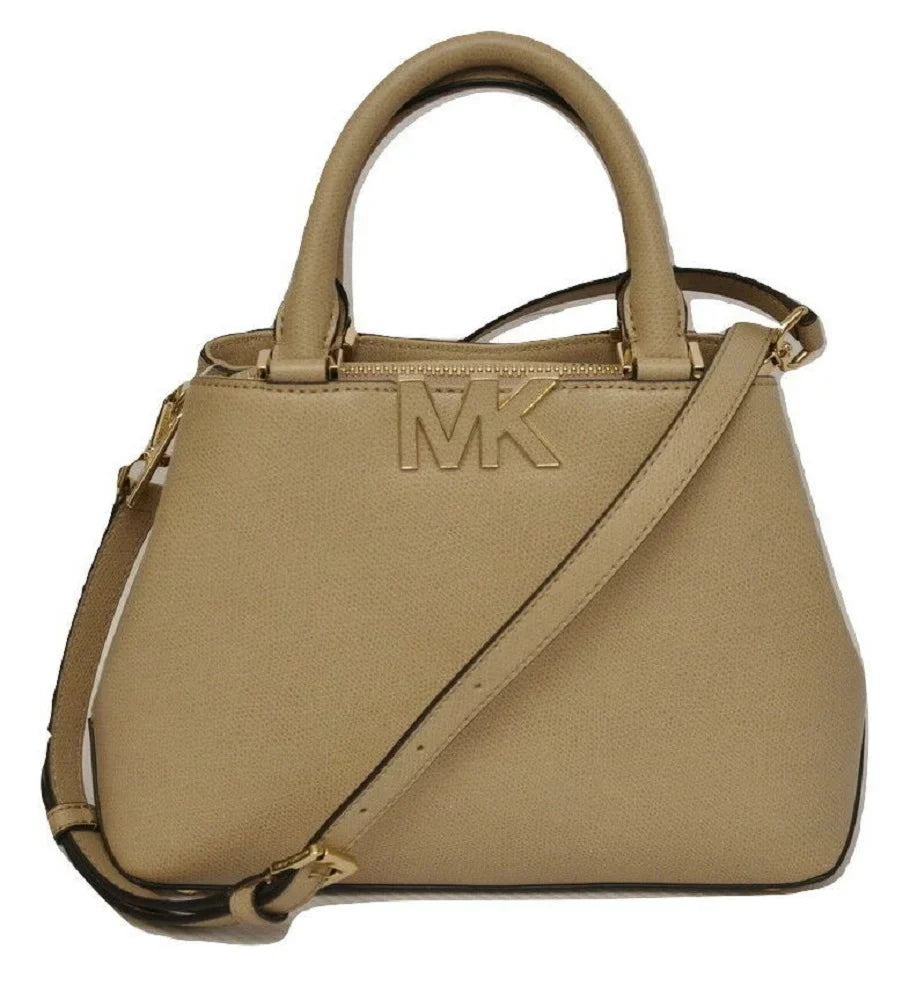 Michael Kors Florence Sizemall Sizeatchel Mk Logo Handbag Bag, Bisque