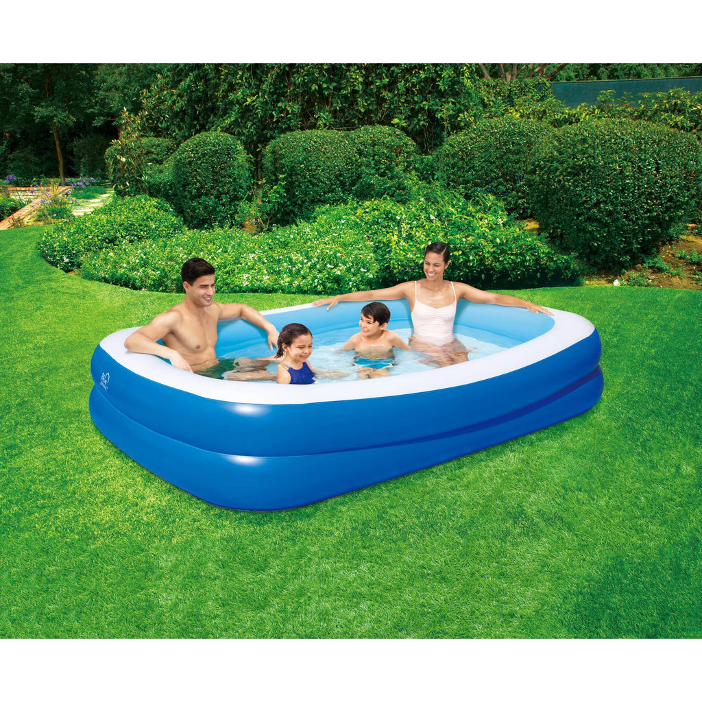 Blue Wave 103" x 69" x 22" Deep Inflatable Rectangular Family Pool w/Cover