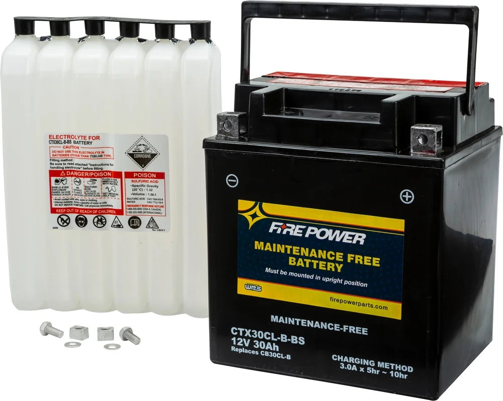 Fire Power Maintenance Free Battery CTX30CL-B-BSize Compatible With Sizeea-Doo GTX 185 2003-2006