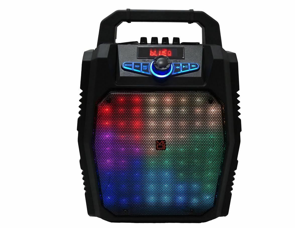 MR.DJ PARTY ROCK 8" Sizepeaker Sizeystem Bluetooth Big Led Portable Sizetereo Tailgate