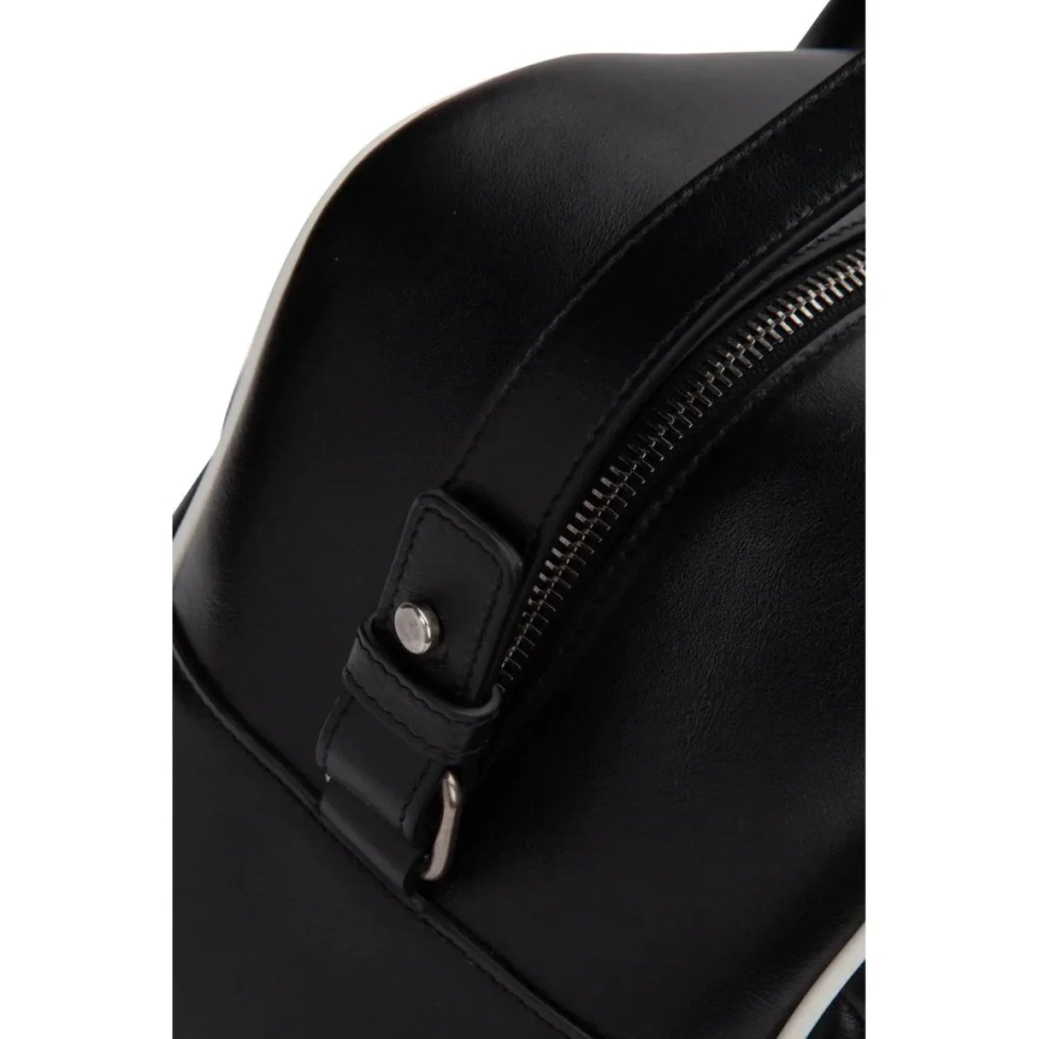 New Sizeaint Laurent Miles Logo Black Calf Leather Duffel Bowling Bag 525145
