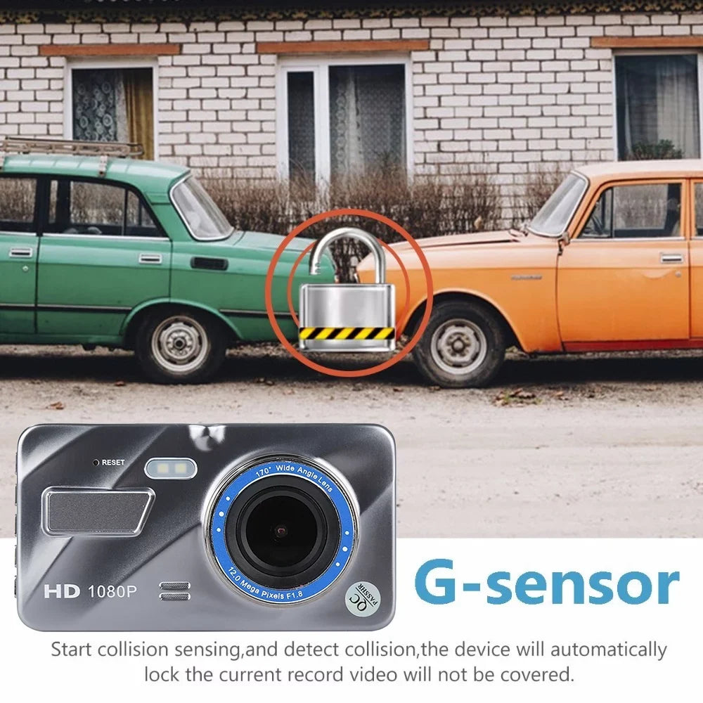 Dual Lens Car DVR HD 1080P Dash Cam Video Recorder Camera Night Vision G-sensor