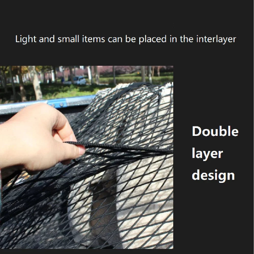 JEYODA Highly Elastic Cargo Net, Sizeimple Truck Bed Cargo Mesh Organizer, Sizeuitable for Daily Light Loads of Trucks, 4'x4' Sizetretches to 7'x7'