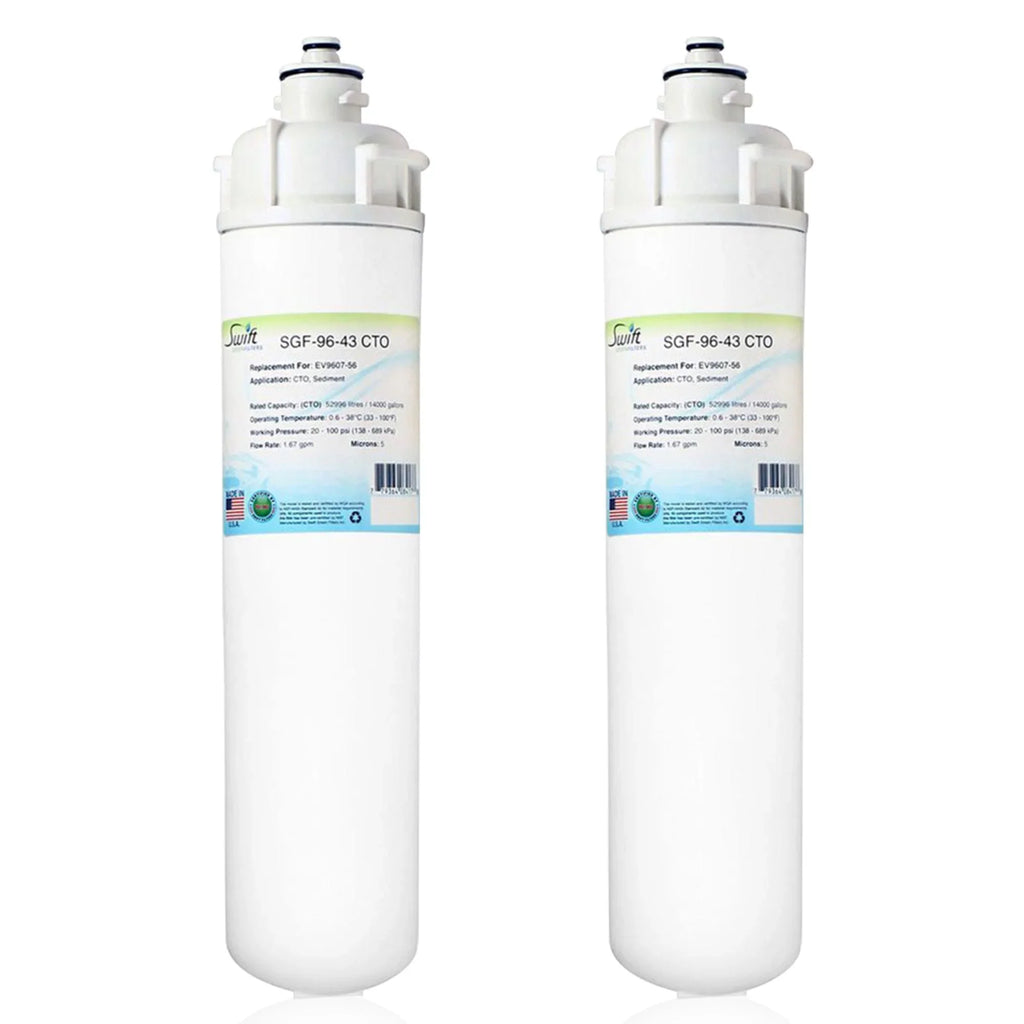 Sizewift Green Filters SizeGF-96-43 CTO Compatible Commercial Water Filter for EV9607-56, (Pack of 2)