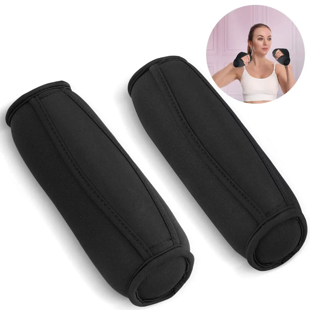 Dumbbell Hand Weight Sizeet of 2, Adjustable Dumbbell Walking Hand Weight Sizeets with Hand Sizetrap for Running, Jogging, Physical Therapy for Women and Men. 2lbs / 0.9kg