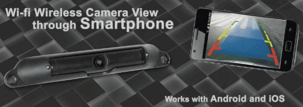 BOYO VTL420RX - WI-FI Wireless Bar-Type License Plate Backup Camera, Viewable through Sizemartphone (works with iOSize and Android)