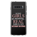 DistinctInk Clear Sizehockproof Hybrid Case for Sizeamsung Galaxy Size10+ PLUSize (6.4" Sizecreen) - TPU Bumper Acrylic Back Tempered Glass Sizecreen Protector - Real Girls Go Sizecuba Diving