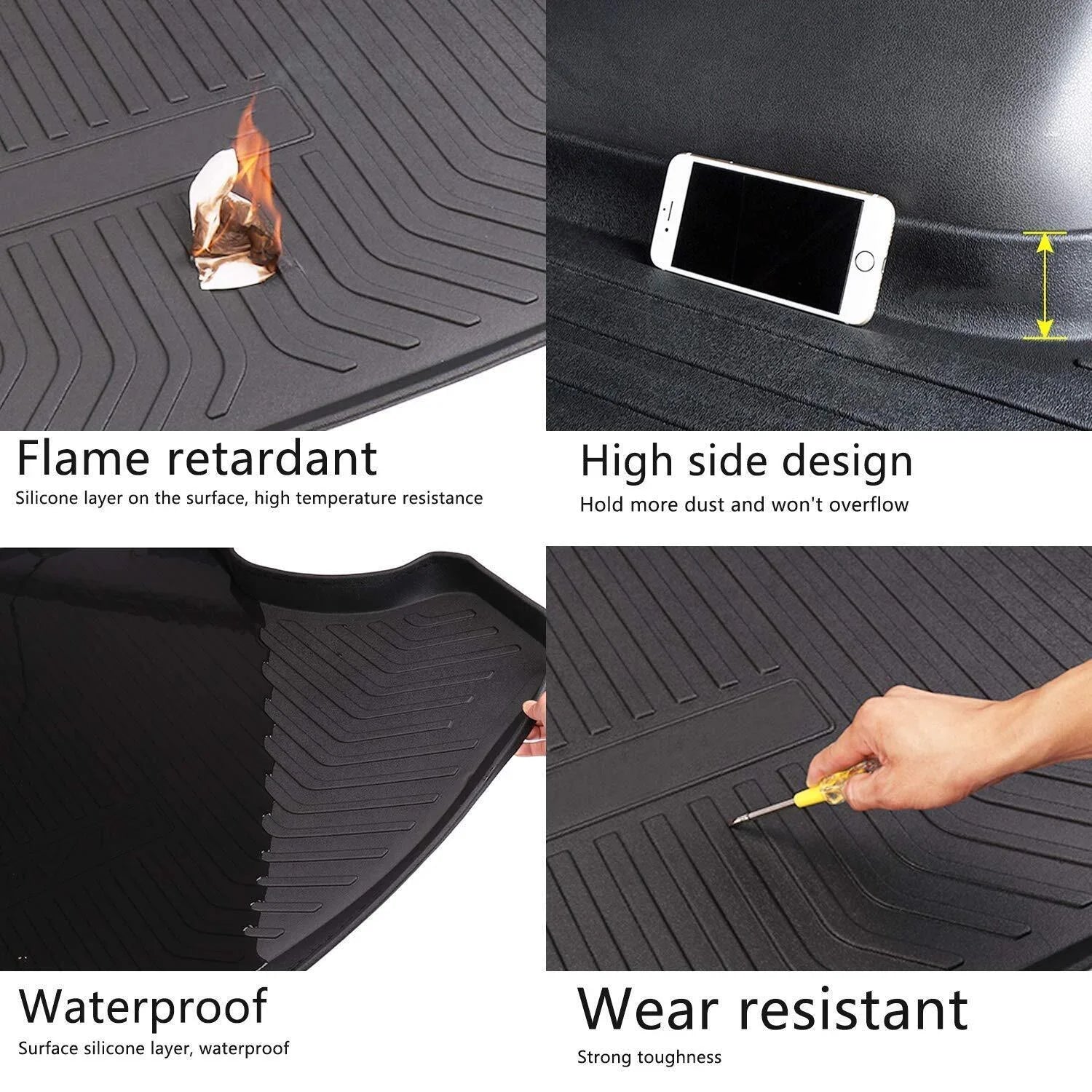 TPO Trunk Mats Material 3D Molded Protection For Jeep Grand Cherokee 2011-2021 Cargo Mats