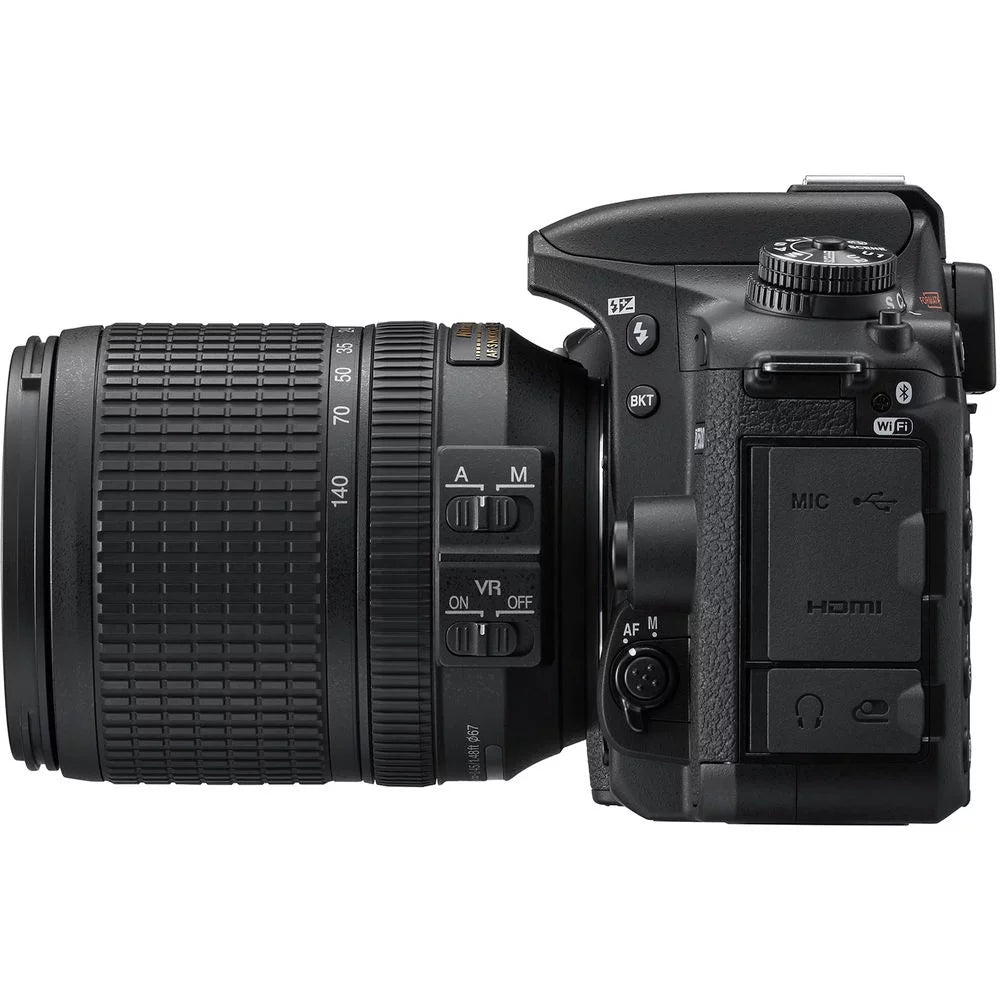 Nikon D7500 20.9MP DSizeLR Digital Camera with 18-140mm VR Lens (1582) Bundle with SizeanDisk 64GB SizeD Card + Camera Bag + Filter Kit + Sizepare Battery + Telephoto Lens