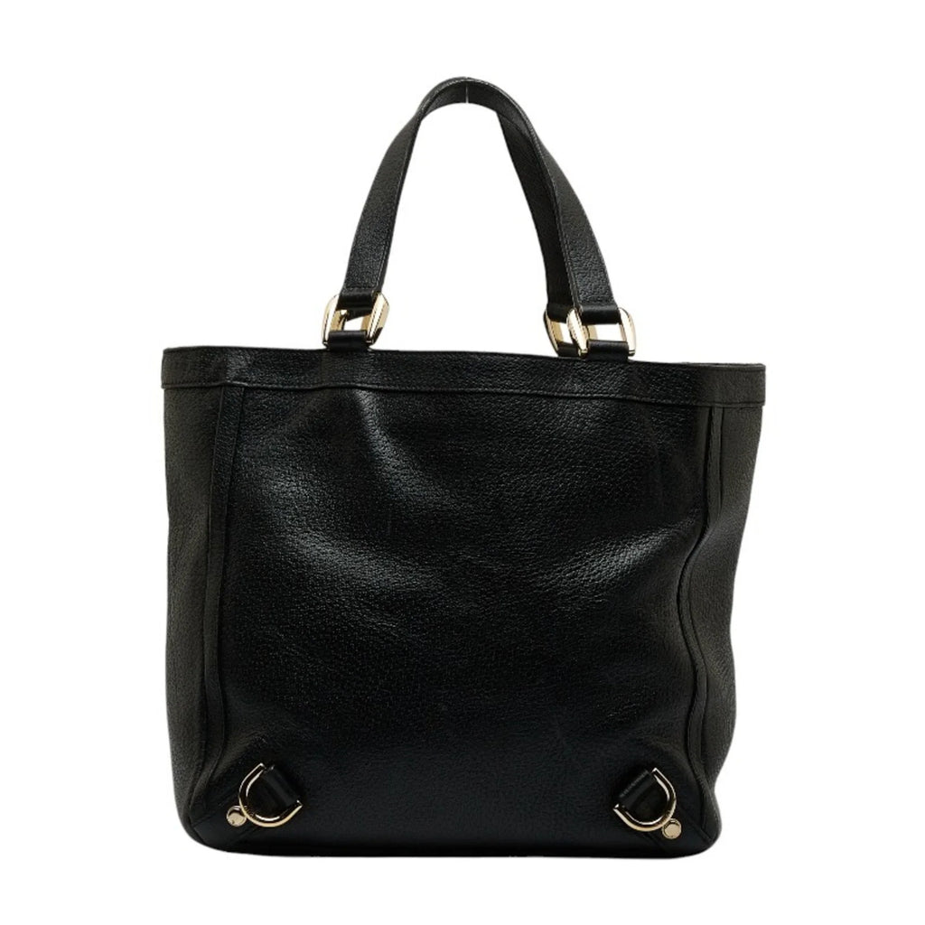 Pre-Owned Gucci Abbey Handbag Tote Bag 130739 Black Leather Women's GUCCI (Good)