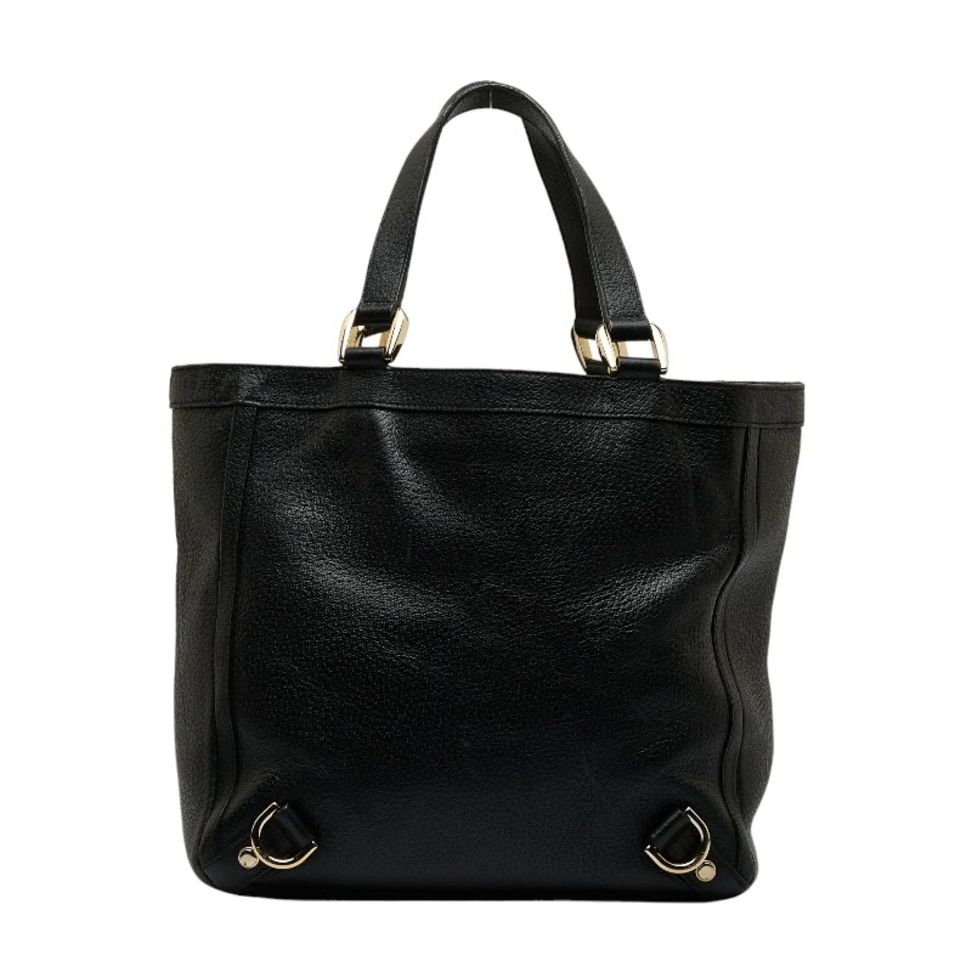 Pre-Owned Gucci Abbey Handbag Tote Bag 130739 Black Leather Women's GUCCI (Good)