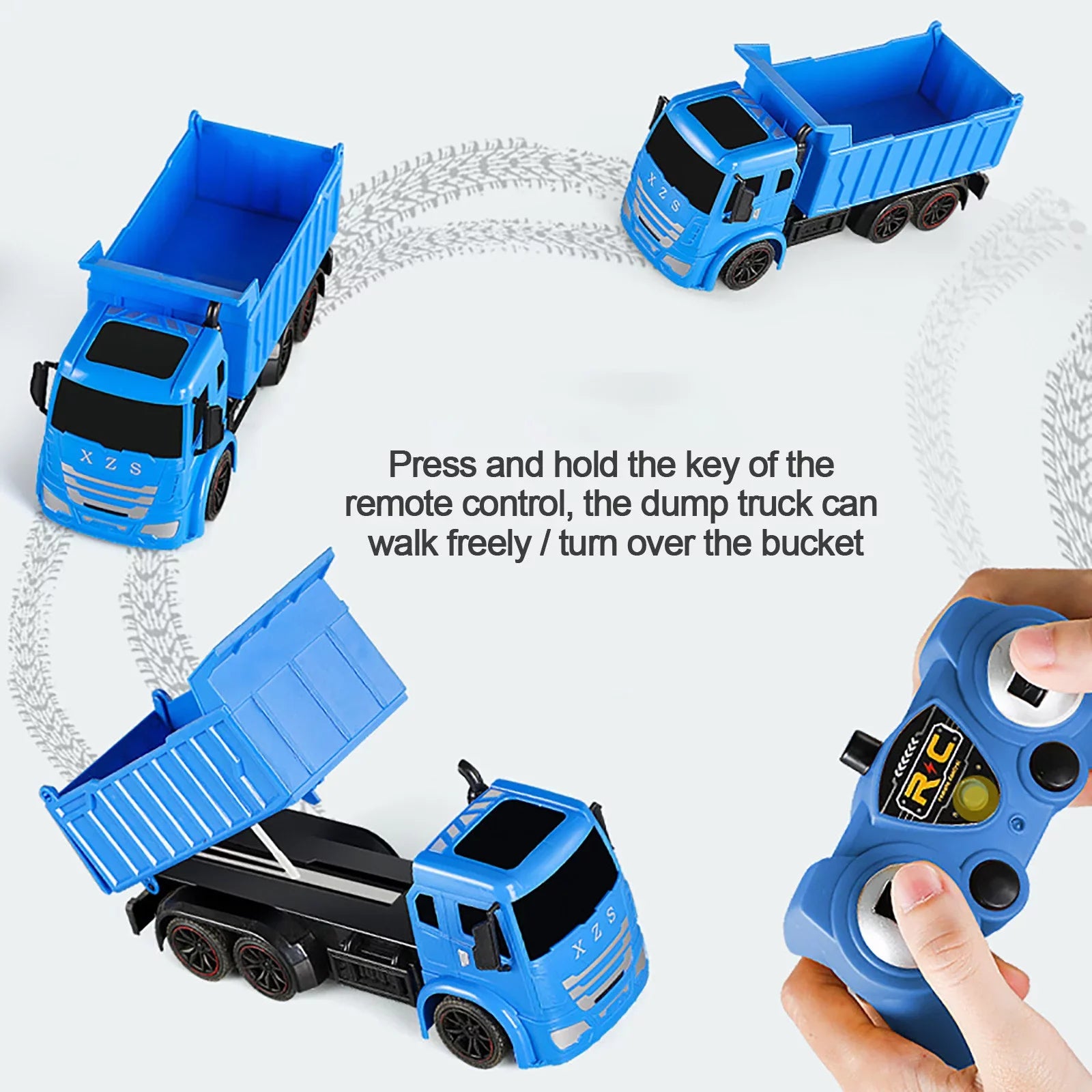 YHAIOGSize 1/24 Remote Control Dump Truck RC Construction Vehicles 2.4G RC Trucks Boys