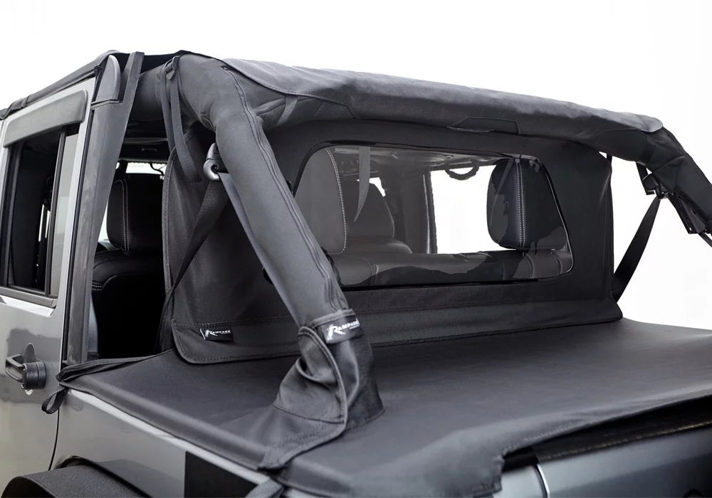 Rampage by RealTruck 990035 Windbreaker For 2007-2018 Jeep Wrangler JK 2 Door & 4 Door, Black Diamond