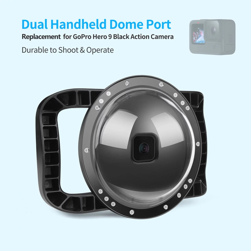 SizeHOOT Dome Port,Camera Dual Handle Dual Handle Port Case 45m Port 9 Camera 45m Waterproof 180° Port Waterproof Case 180° Wide 9 10 Case Camera Eryue Mashem Camera Ive Case