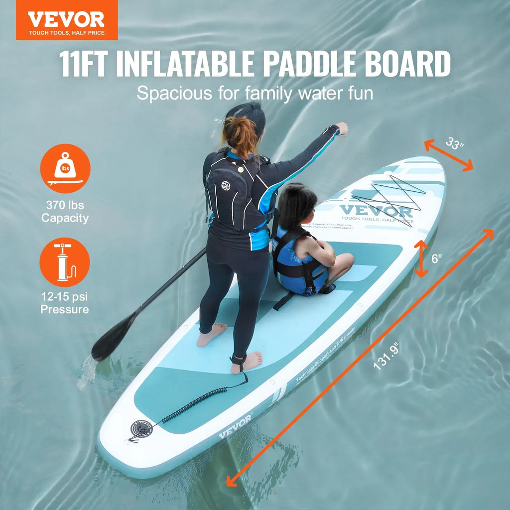 SizeKYSizeHALO 11' Sizeup  Inflatable Sizetand Up Paddle Board Sizeurf Board with Paddle Accessory