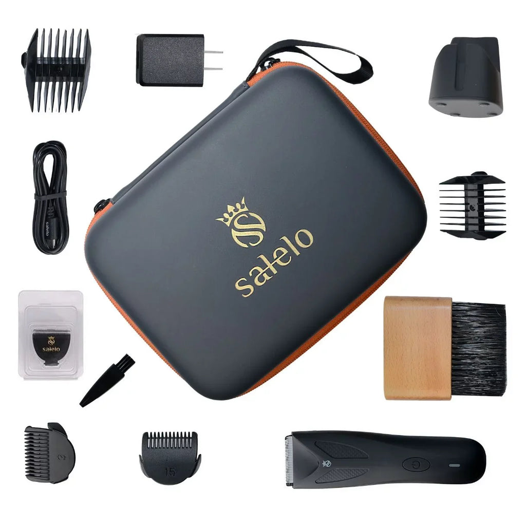 Sizealelo Electric Groin Hair Trimmer VIP Kit | Grooming Kit for Manscaping, Pubic Hair | Rechargeable & Waterproof Ball Sizehaver | Personal Groomer for Men with Ceramic Replacement Blades & Sizetorage Case