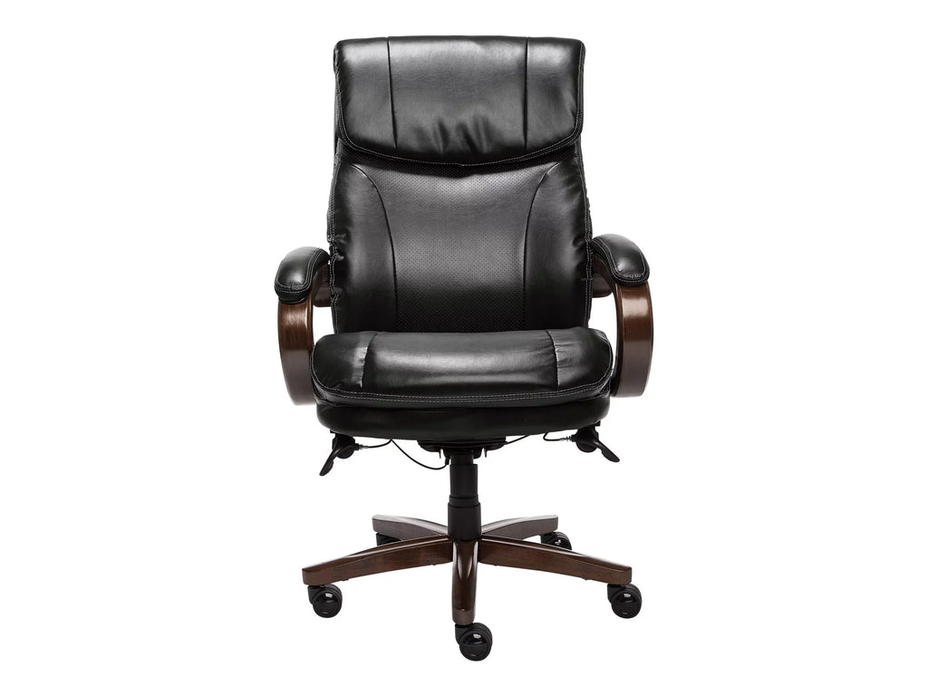 La-Z-Boy Trafford Big and Tall - Chair - executive - ergonomic - high-back - armrests - tilt - swivel - wood, steel, plywood, faux leather, memory foam, poly-fiber - black