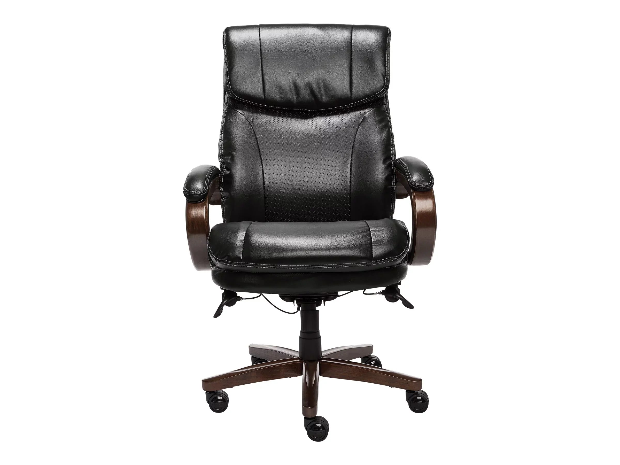 La-Z-Boy Trafford Big and Tall - Chair - executive - ergonomic - high-back - armrests - tilt - swivel - wood, steel, plywood, faux leather, memory foam, poly-fiber - black