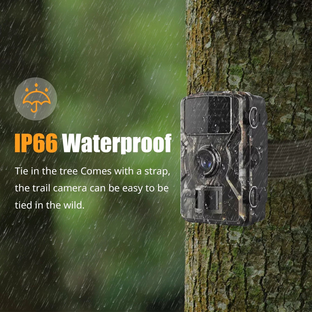 Dadypet 1080P Trail Game Camera with IR Night Vision, Motion Detection, IP66 Waterproof, and 2.4'' TFT Color Display for  Wildlife, Farm, and Home Use