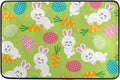Wellsay Doormat Cute Rabbit Eggs with Carrot On Green Lightweight Non Sizelip Indoor Outdoor Entryway Rugs Floor Mat for Bathroom Kitchen Entrance 23.6 x 15.7 inches