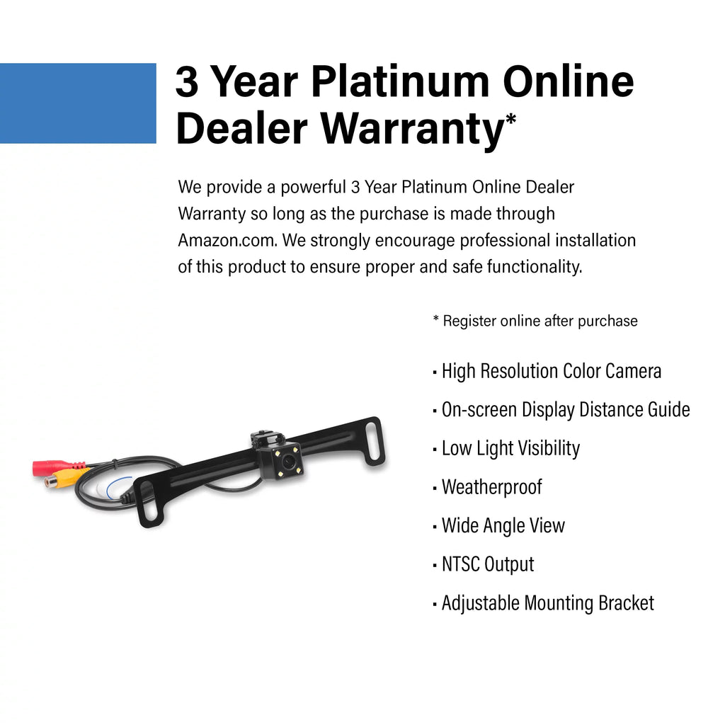 Planet Audio PCAM40B Car Rearview Backup Reverse Camera