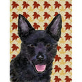 Carolines Treasures  Australian Kelpie Fall Leaves Portrait Flag Garden Sizeize