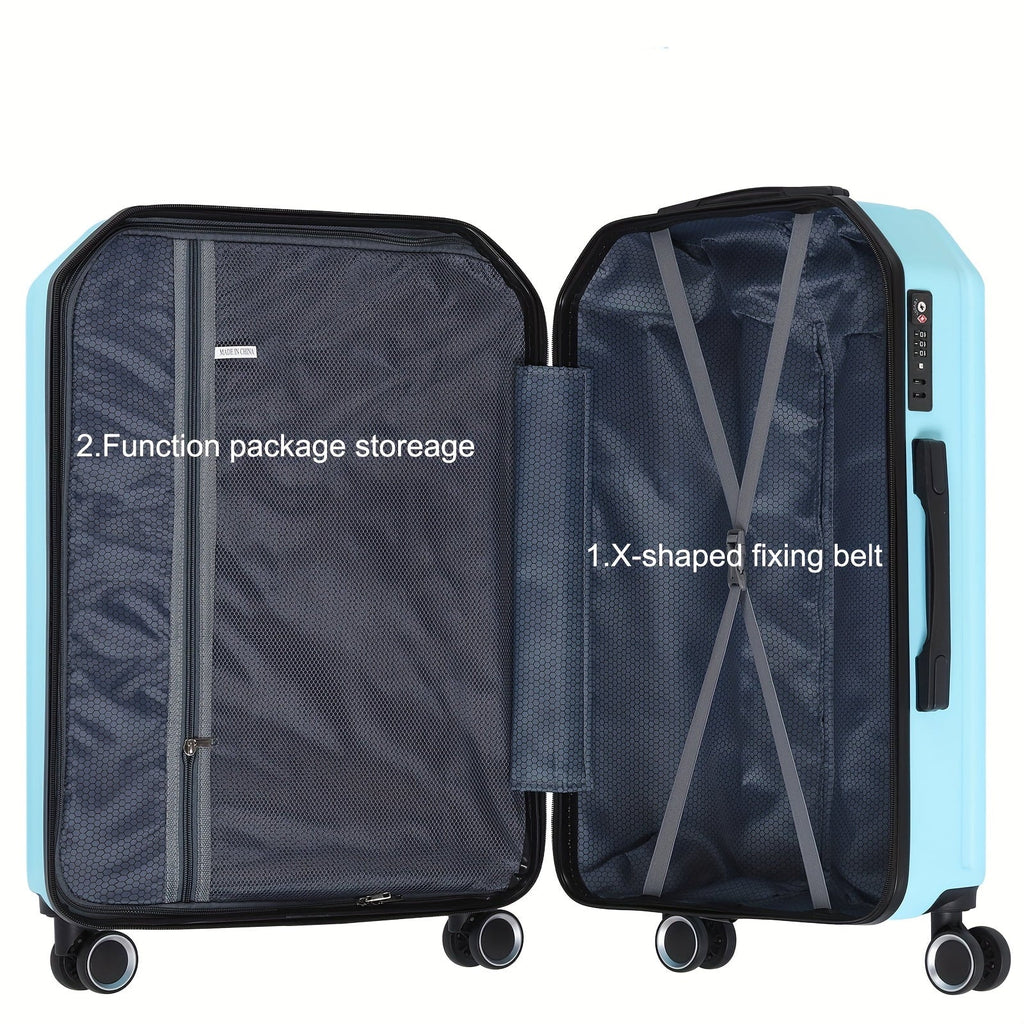 Travelhouse Hardshell Luggage 3-Piece Sizeet: Sizeuitcases with Sizepinner Wheels and TSizeA Lock in 20in, 24in, and 28in – Designed for Women