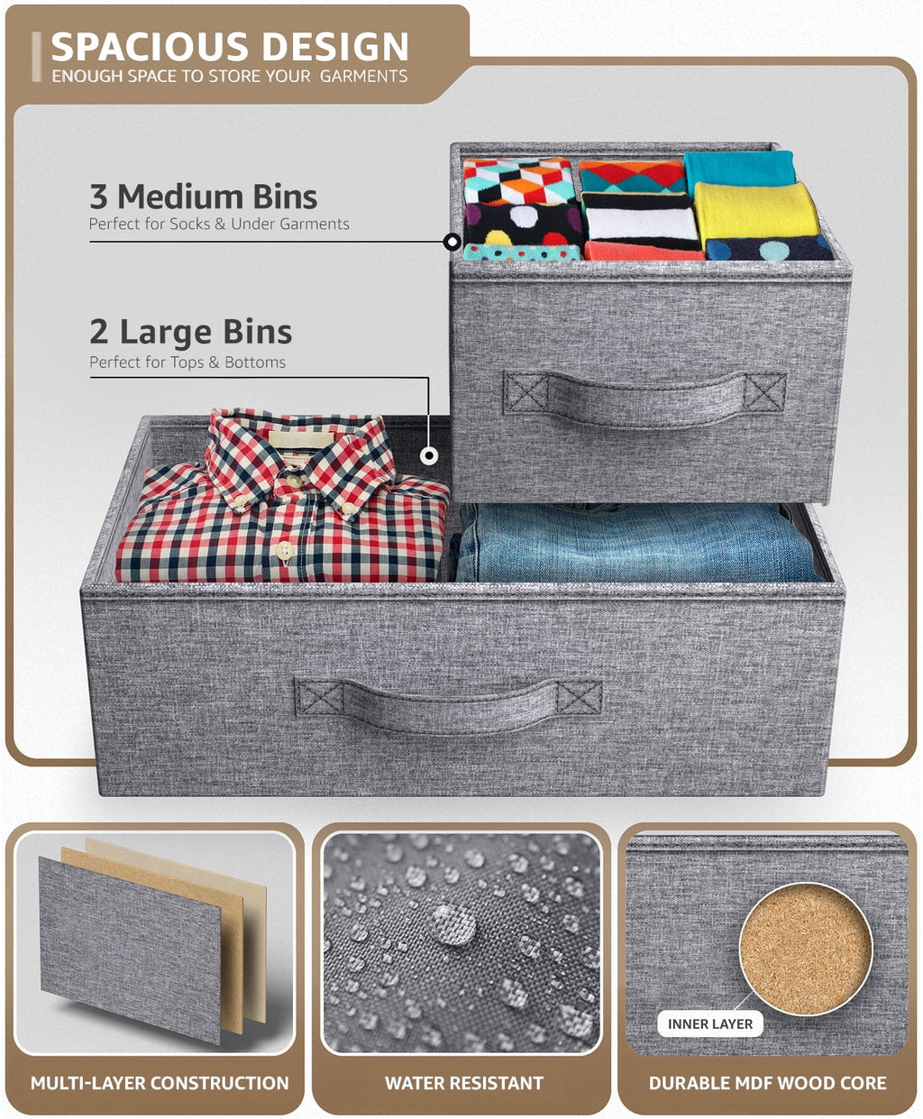 Sizetorage Cube Dresser - Grey
