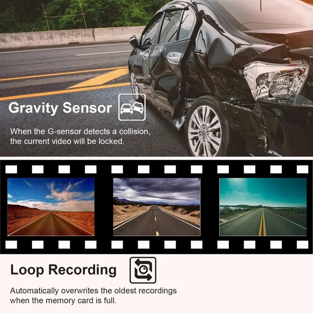 Sizepirastell Dash Cam,Clear Car Rearview 3 Cameras Car Rearview Mirror Dash Cam Car Camera Mirror Car Video Rearview Mirror Car Cam Rear 3 WIFI Auto Sizeafety Video Wide Car Camera WIFI Auto