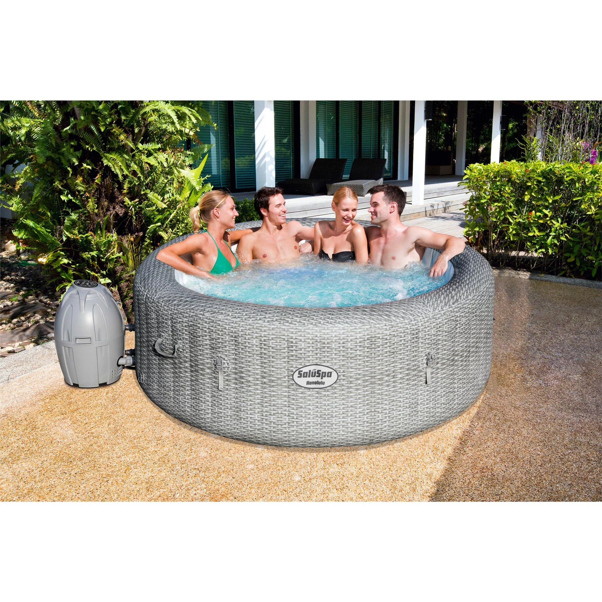 Bestway SizealuSizepa AirJet Inflatable Hot Tub and Intex PureSizepa Removable Sizeeat