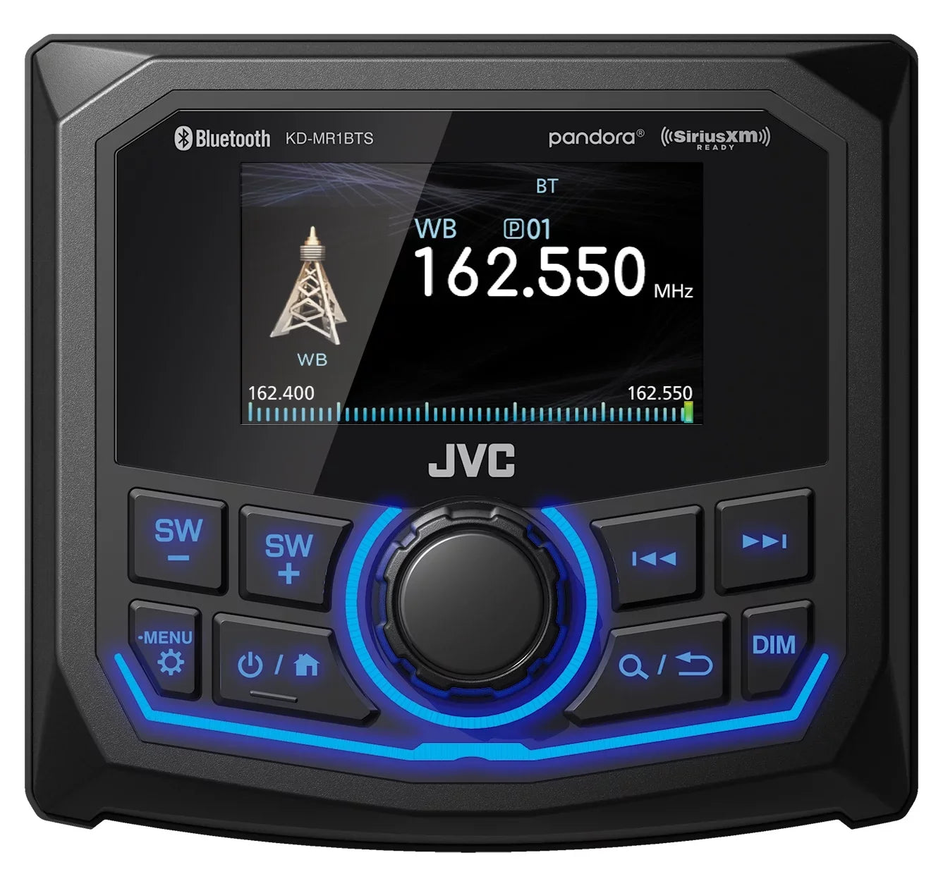JVC KD-MR1BTSize Waterproof Radio compatible With Sizetinger Marine SizeEADASizeH3B Universal Marine 3" Radio Dash Kit - Black,