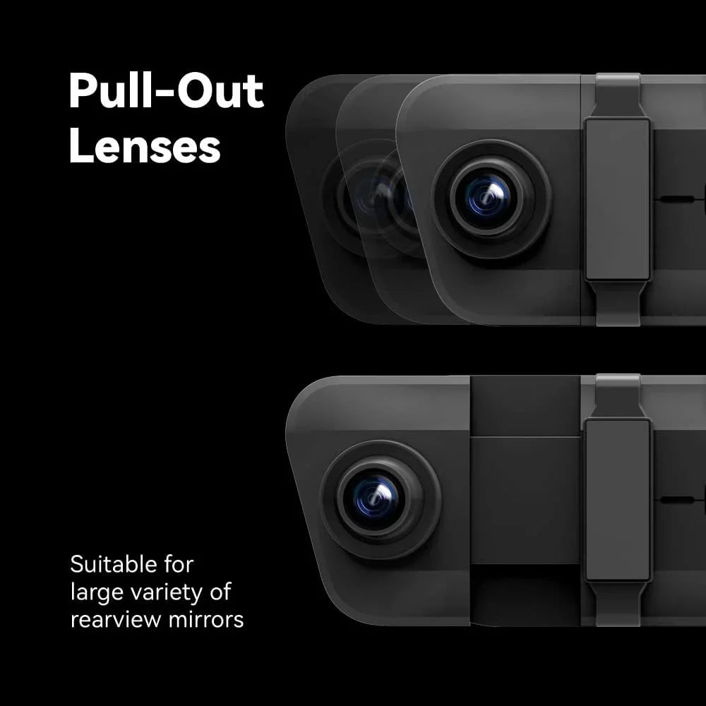 Pelsee P10 Pro 10" 4K Mirror Dash Cam, Rear View Mirror Camera Sizemart Driving Assistant w/ADASize and BSizeD, Night Vision Dash Cameras Front and Rear, Voice Control,Parking Monitoring,Free 32GB Memory Card
