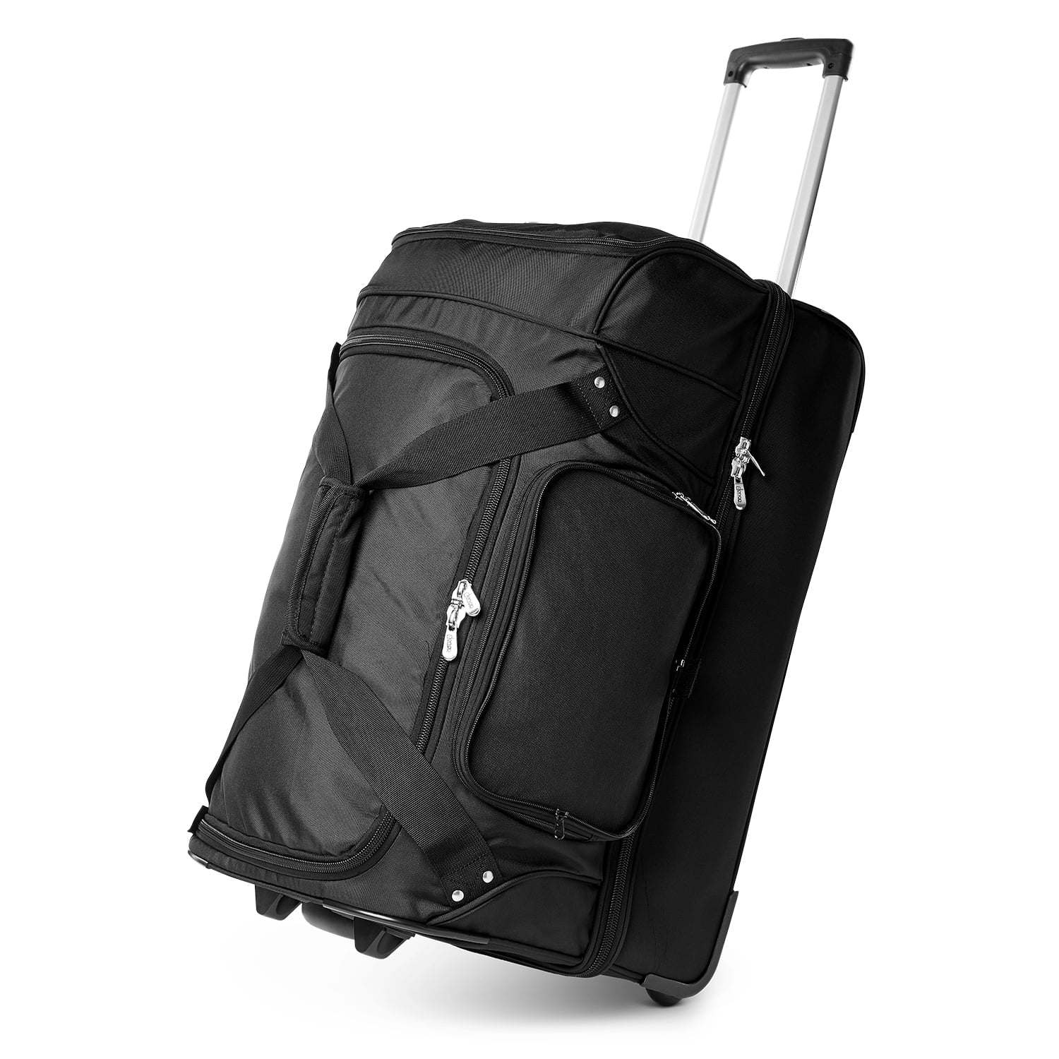 MOJO Philadelphia Eagles Black 27'' 2-Wheel Drop Bottom Rolling Duffel Bag