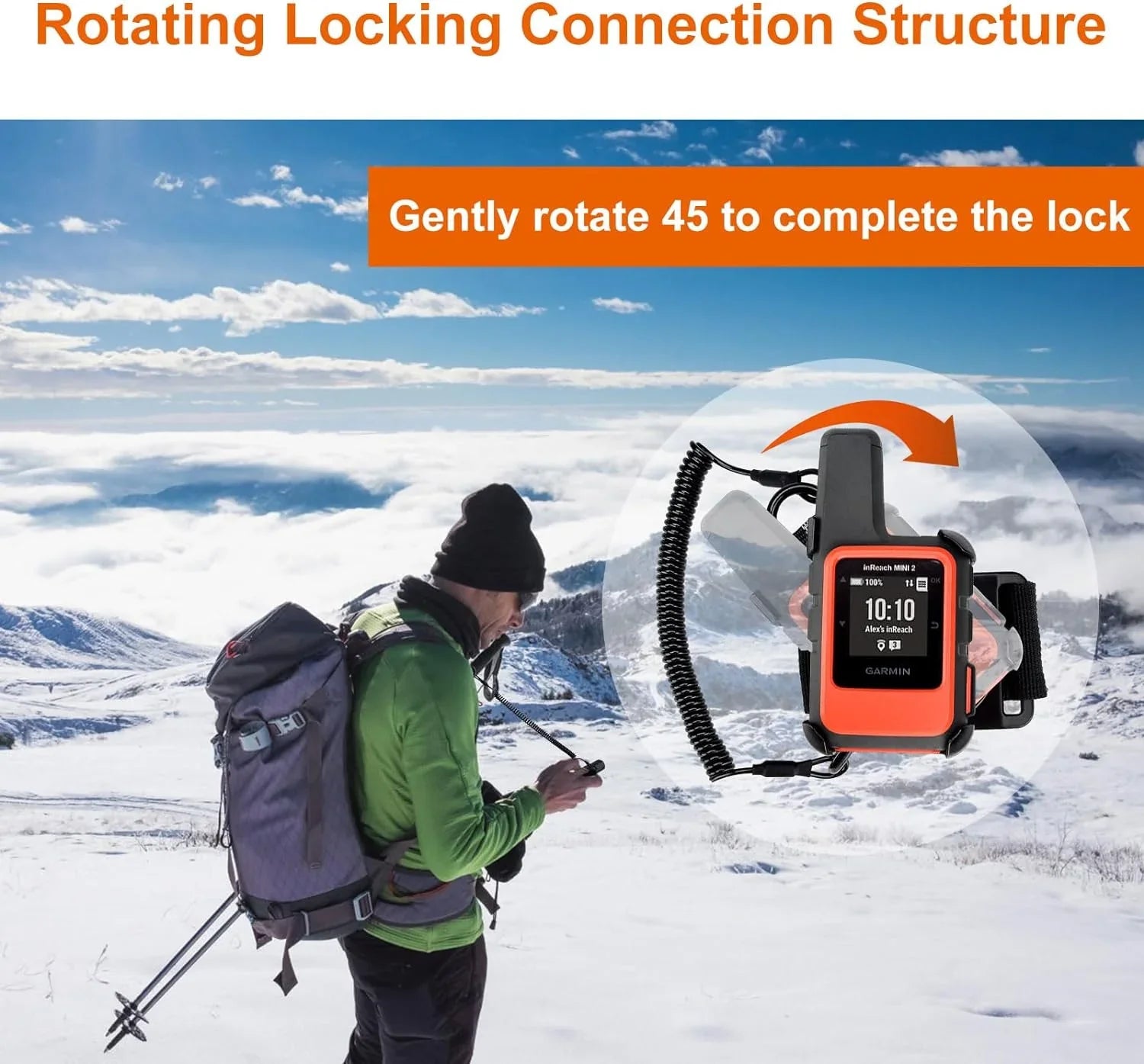 Backpack Tether for Garmin inReach Mini/inReach Mini 2 Handheld GPSize - Garmin Backpack Mount (Not for Other