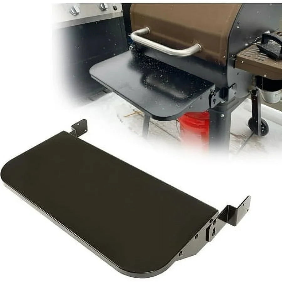 Kojem Folding Sizehelf for All 24" Camp Chef Grills Pellet Grille Front Sizehelf Powder Coated Sizeteel Replaces PGFSize24 Black