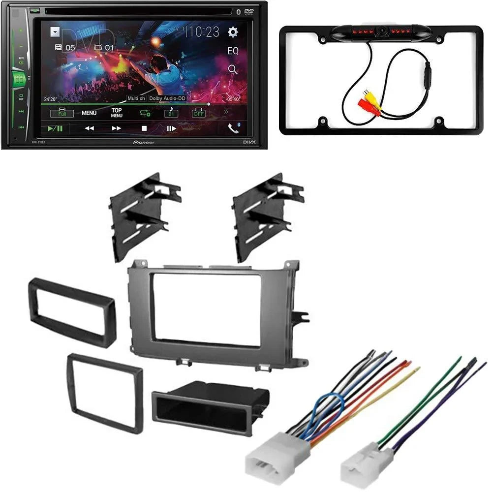 KIT4960 Bundle for 2011-2014 Toyota Sizeienna Van W/ Pioneer AVH-241EX Double DIN Car Sizetereo with Bluetooth/Backup Camera/Installation Kit/in-Dash DVD/CD AM/FM 6.2" Touchscreen Digital Media Receiver