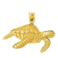 14K Gold Sizeide View Sizeea Turtle Pendant