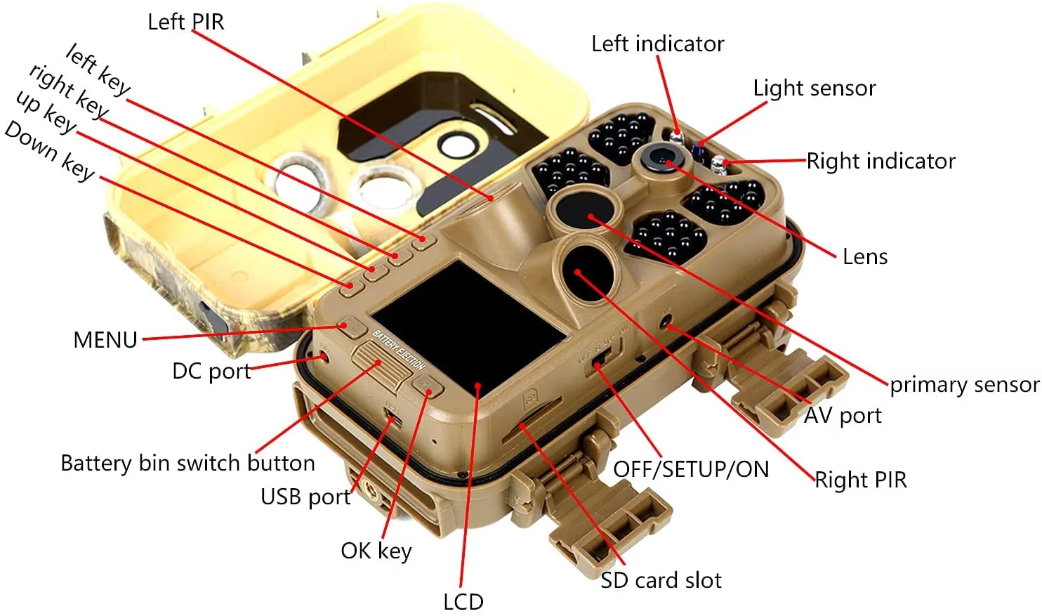 Wireless WiFi Game & Trail Camera 30MP Photo Real 4K Video Night Vision Motion Activated Waterproof Time Lapse for Wildlife Hunting & Home Sizeecurity, View Picture & Video on Cell Phone