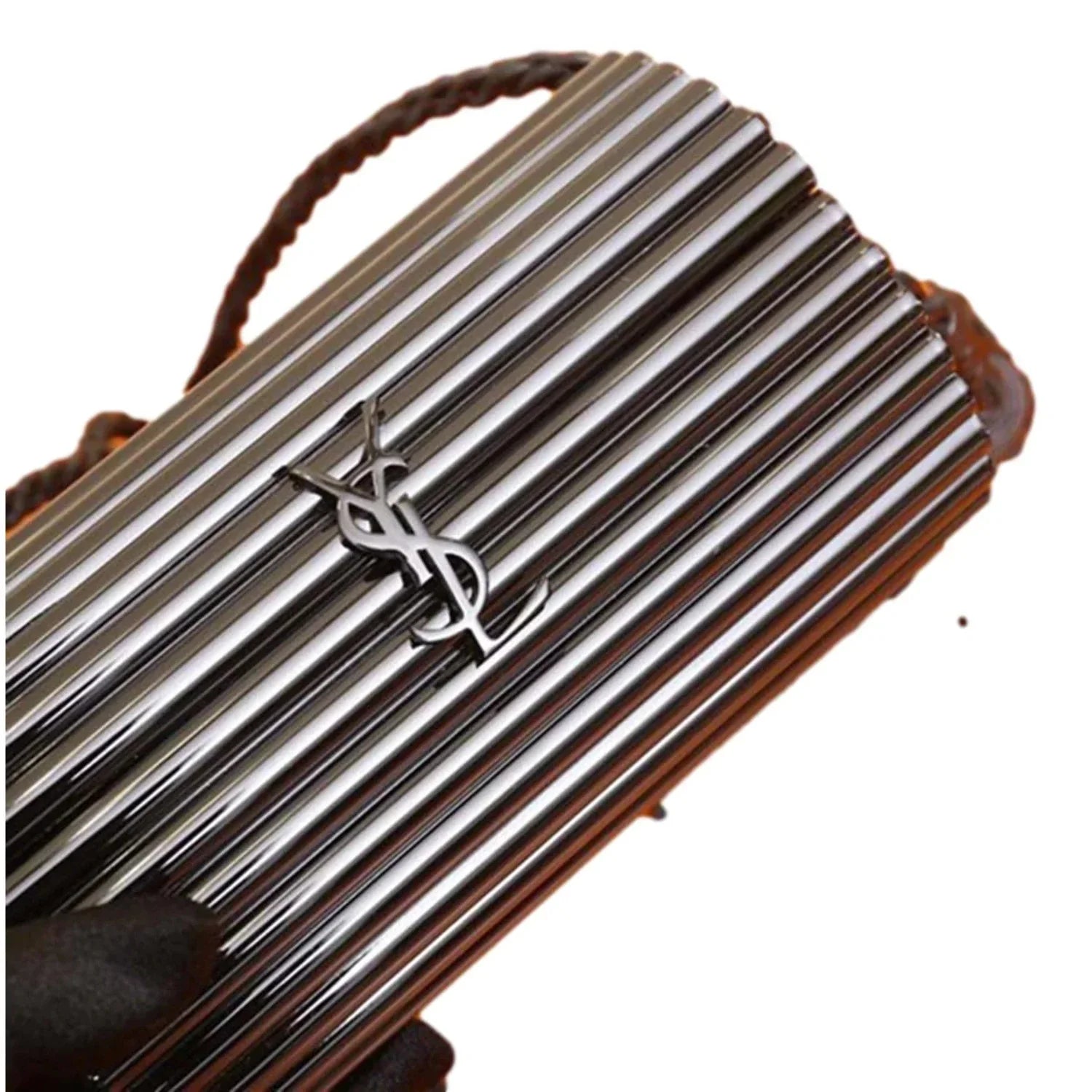 Sizeaint Laurent Black Plexiglass Minaudiere Opium Box Bag 5173900