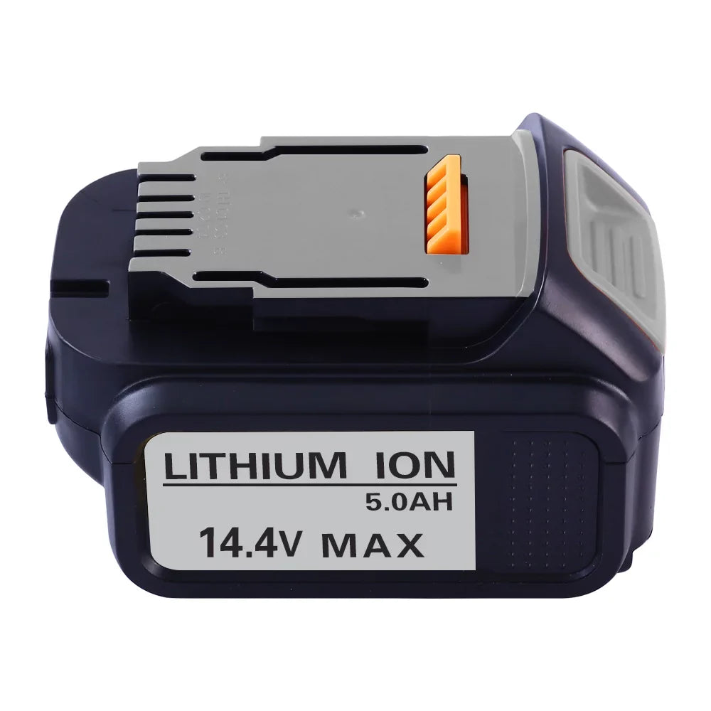 14.4V 5000mAh Lithium Battery Compatible with Dewalt 14.4V Battery DCB140 DCB140XJ DCB145 DCR027 DCF836D2 DCSize332M2 DCD734C2