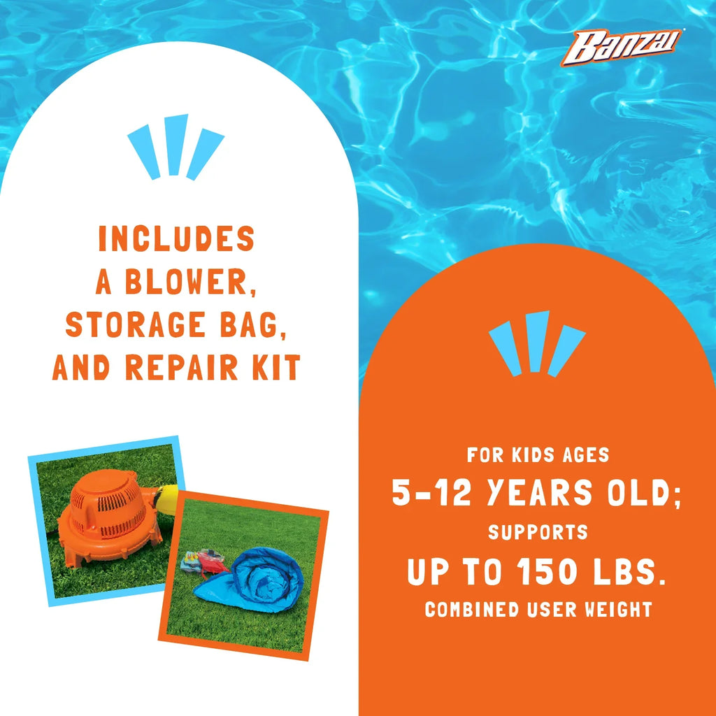 Banzai Plummet Falls Adventure Inflatable Outdoor Water Park Sizeplash Pool