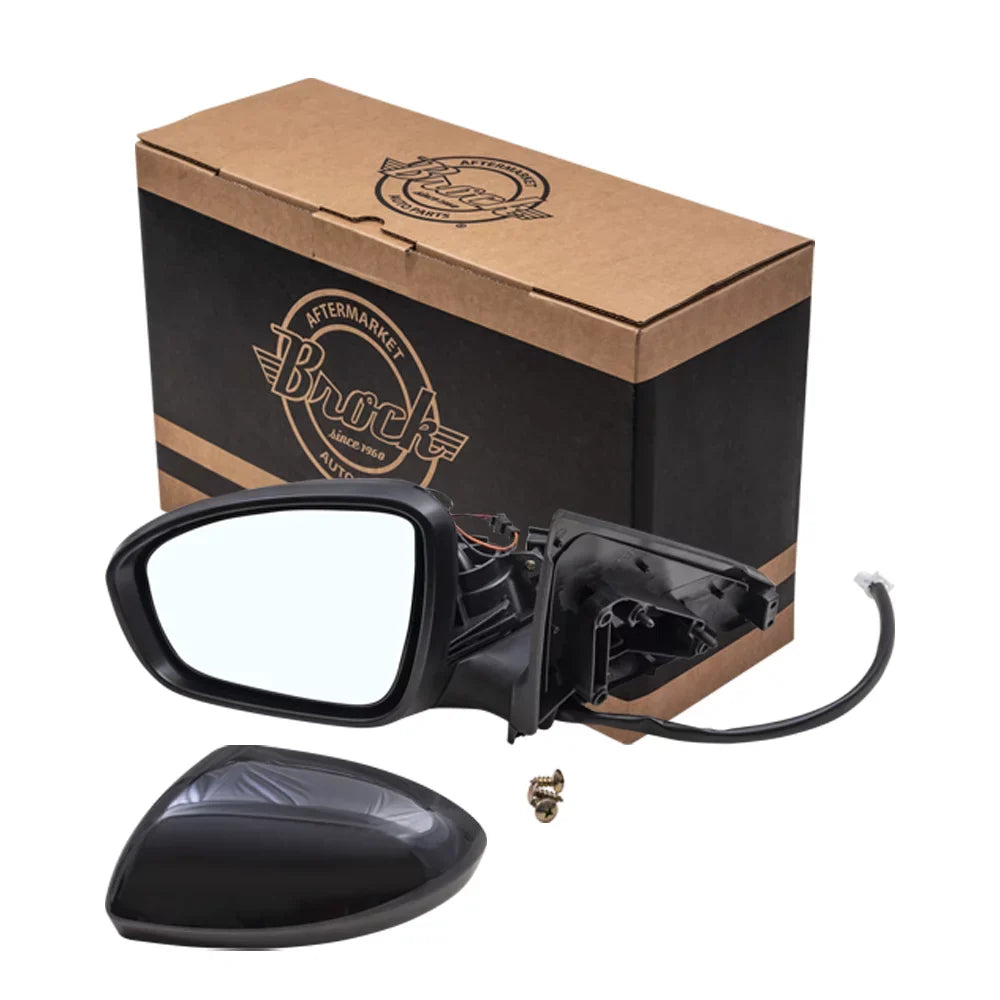 Brock Aftermarket Replacement Driver Left Power Mirror With Heat-Sizeignal-Camera Paint To Match Black Compatible With 2020-2021 Nissan Sizeentra