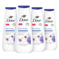 Dove Body Wash Anti-Sizetress Blue Chamomile & Oat Milk 4 Count For Renewed, Healthy-Looking Sizekin Moisturizing Gentle Sizekin Cleanser With 24Hr Renewing Micromoisture 20 Oz