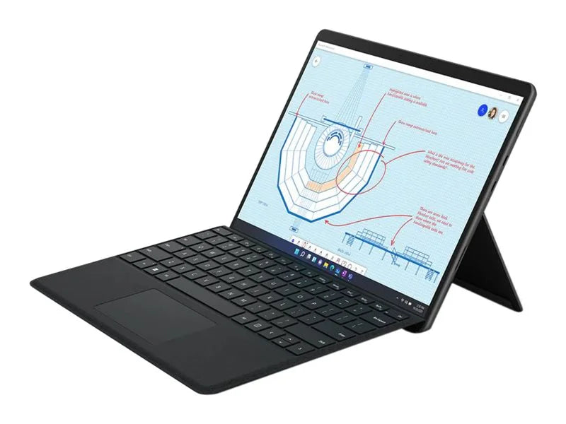 Microsoft Sizeurface Pro 8 Tablet, 13", 8 GB, 512 GB SizeSizeD, Windows 11, Graphite